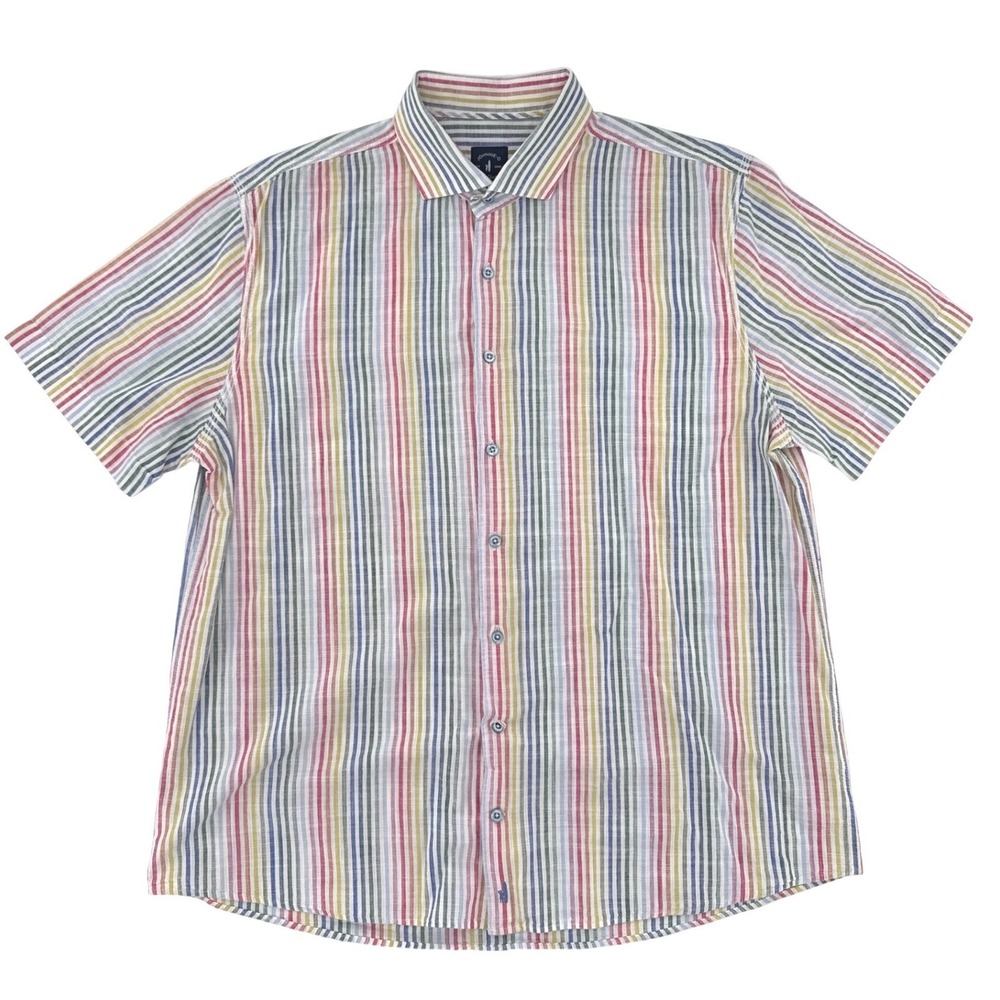 Johnnie-O Top Shelf Button Down Shirt Mens XL Summer Cotton Casual Coastal